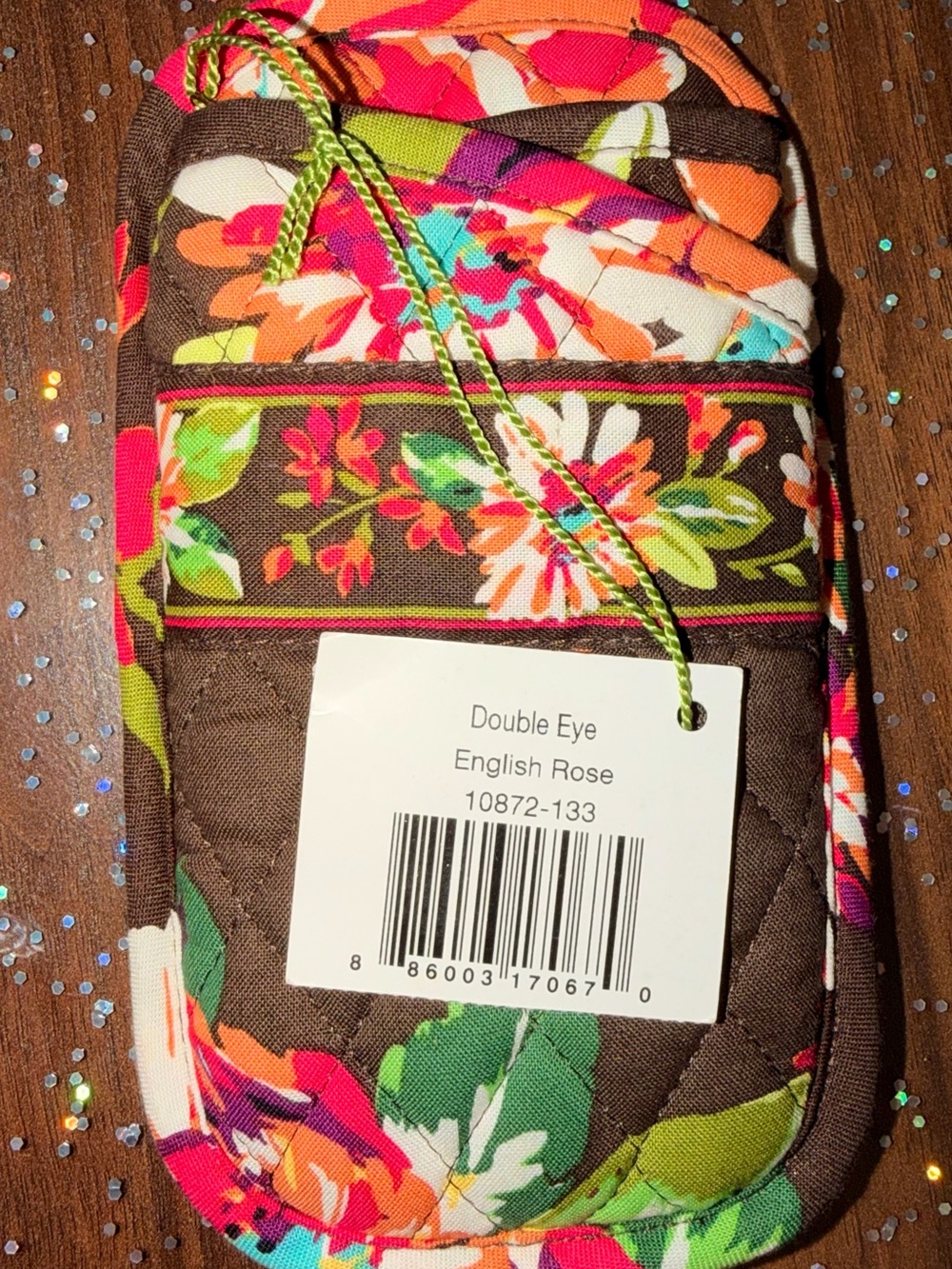 Vera Bradley Double Eye Case in English Rose